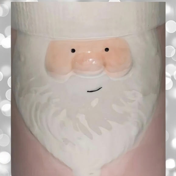 NEW Arlington Designs Iridescent Pastel Pink Santa Canister/Cookie Jar - Picture 4 of 5